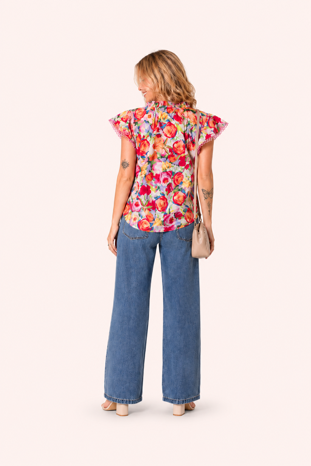 Blouse met bloemenprint