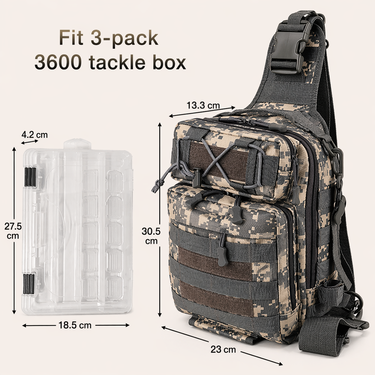 LUXHMOX Fishing Tackle Backpack Waterproof for Outdoor Gear Storage