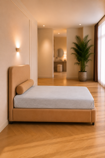 Jersey hoeslaken in grijs voor zijbed en extra bed