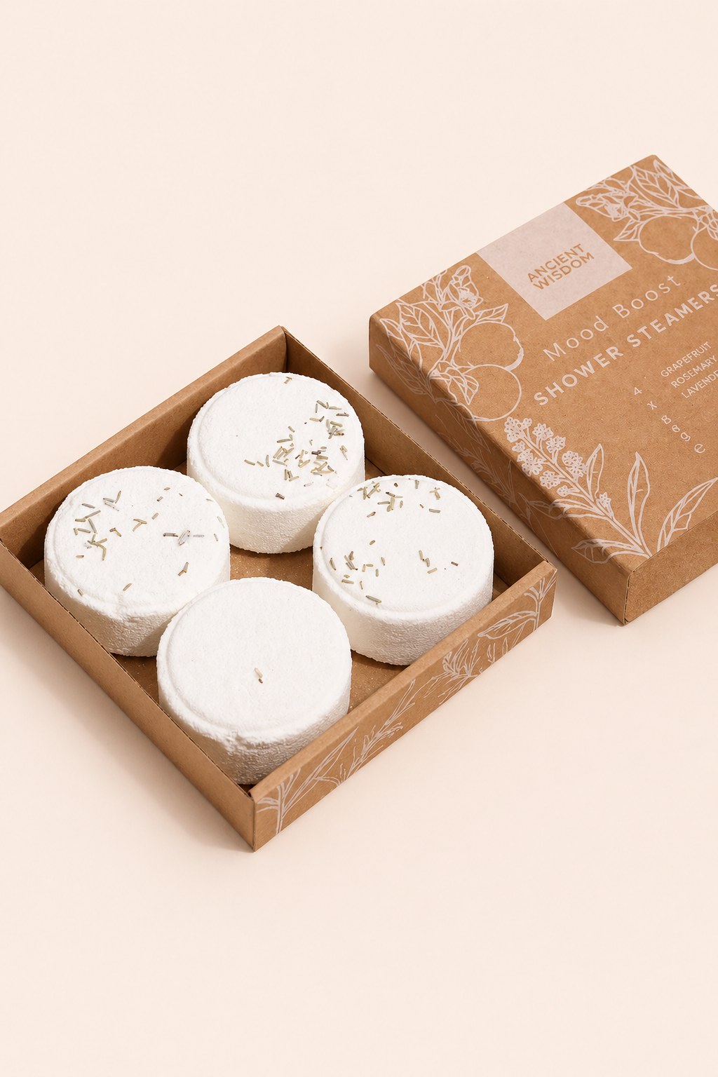 Cadeauset douchestomers met grapefruit, bergamot en rozemarijn