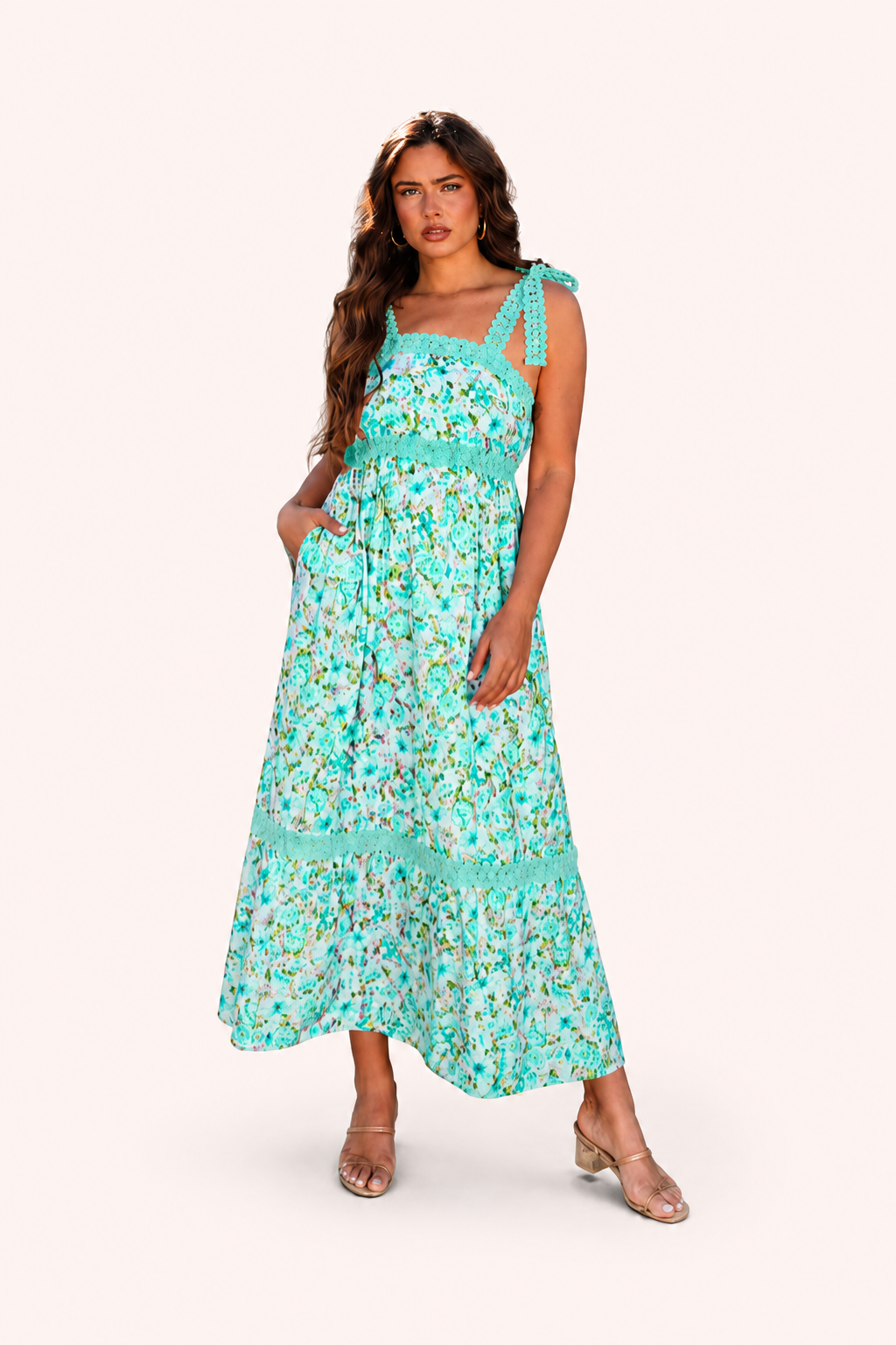 Maxi jurk met bloemenprint