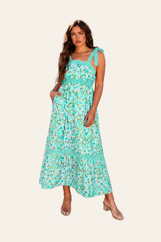 Maxi jurk met bloemenprint