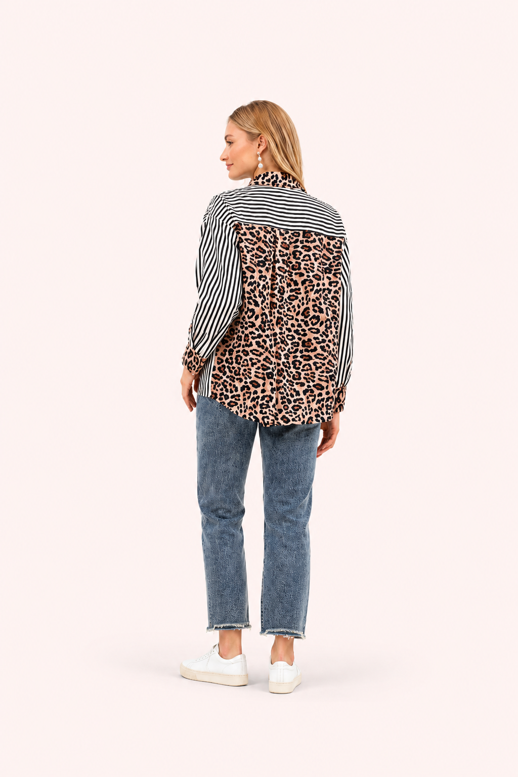 Blouse met  luipaardprint