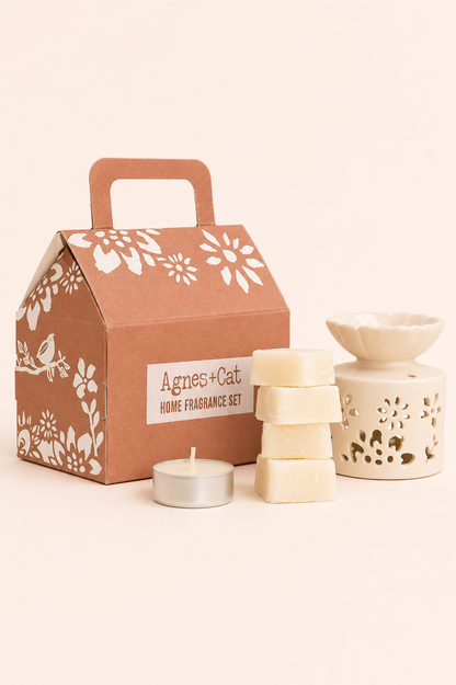 Marokkaanse geurgeschenkset met wasmelts en oliebrander
