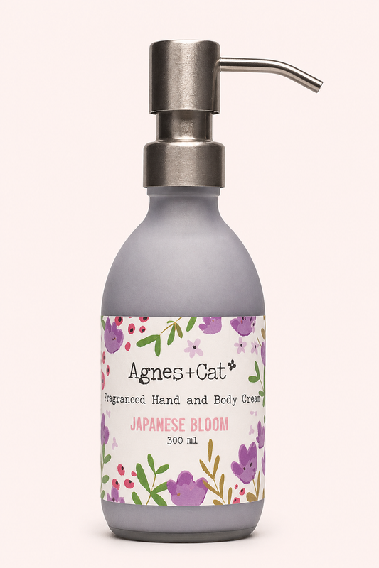 Hand en bodycrème met Japanse bloesemgeur