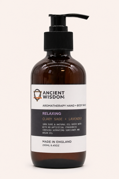 Aromatherapie hand en douchegel met salie en lavendel