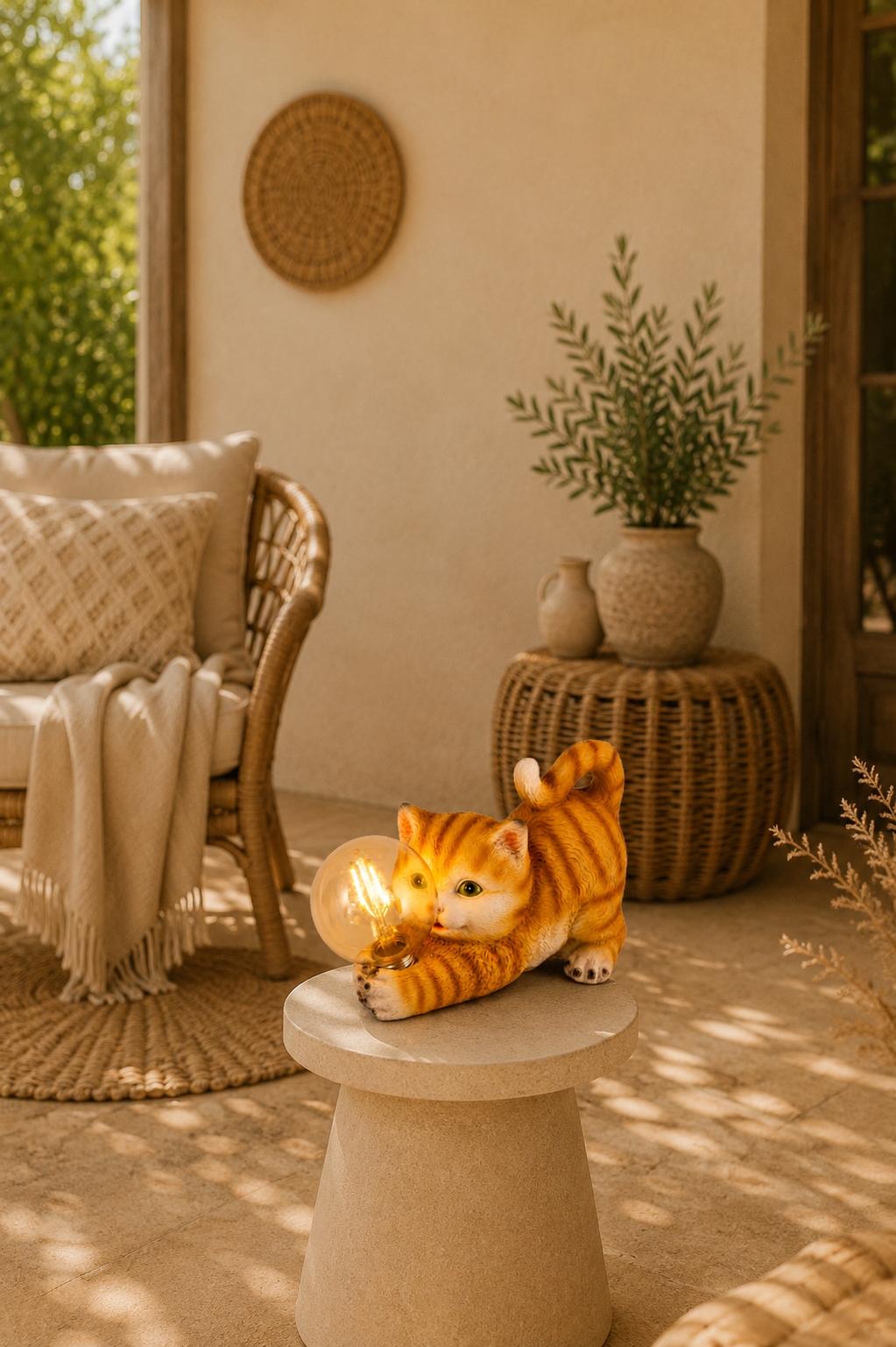 Solar LED  Outdoor Lamp "Cat"