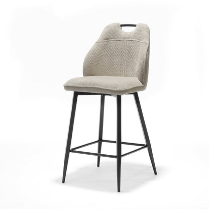 Barkruk in naturel met natural bekleding