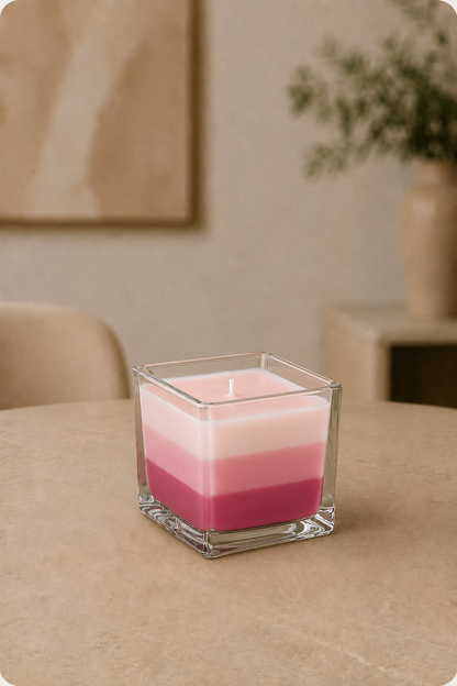 Regenboog potkaars roze