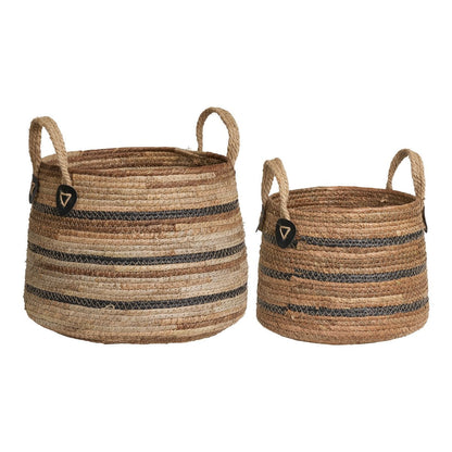 Manden van bananenblad naturel set van 2