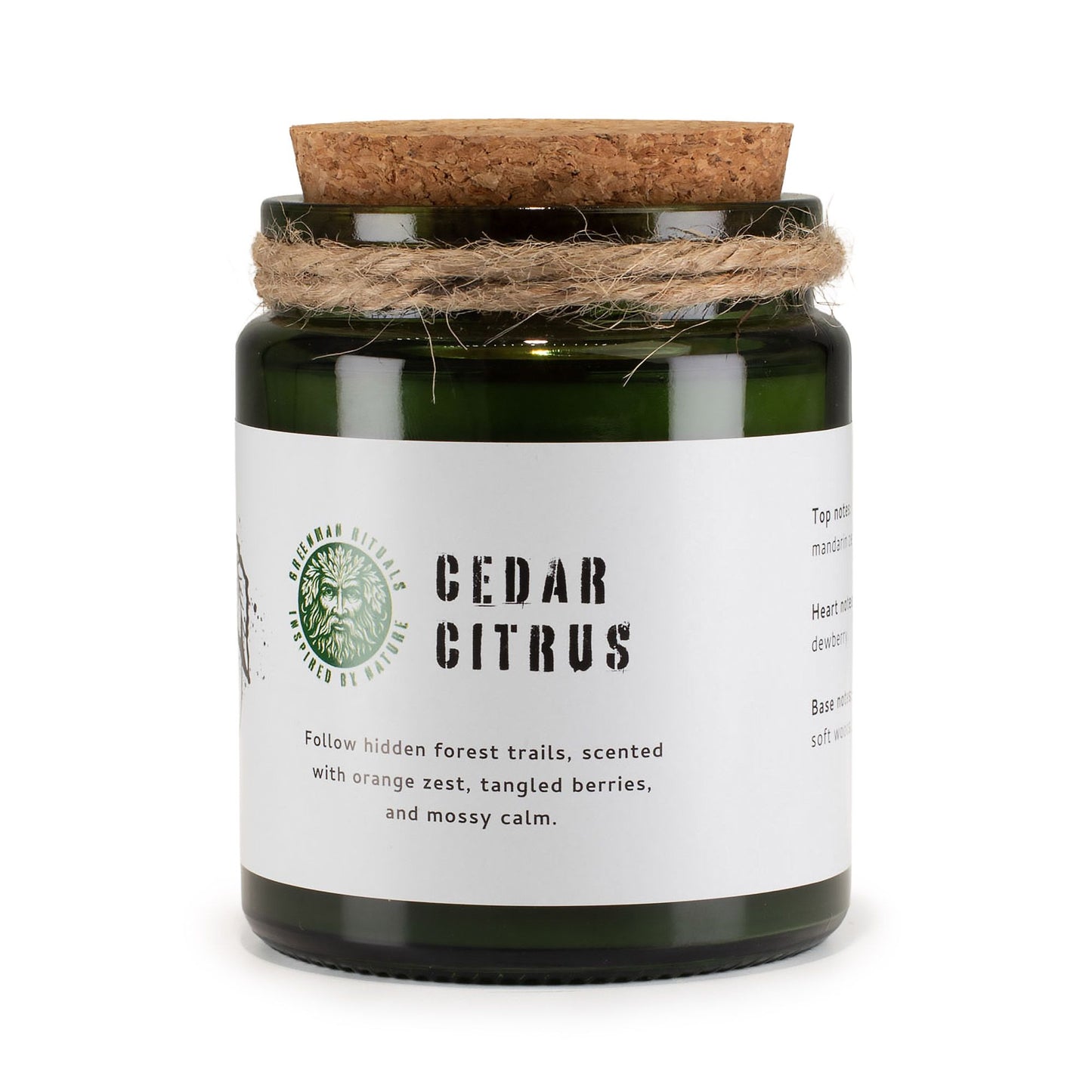Greenman Woodwick Sojakerze – Zeder Zitrone