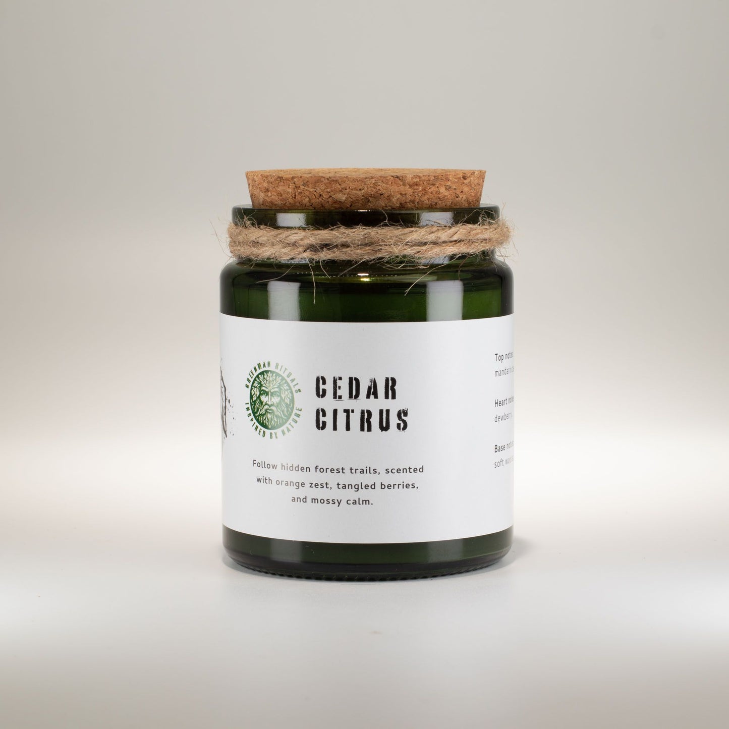 Greenman Woodwick Sojakerze – Zeder Zitrone