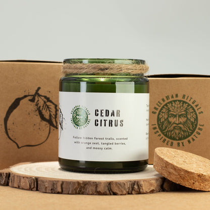 Greenman Woodwick Sojakerze – Zeder Zitrone