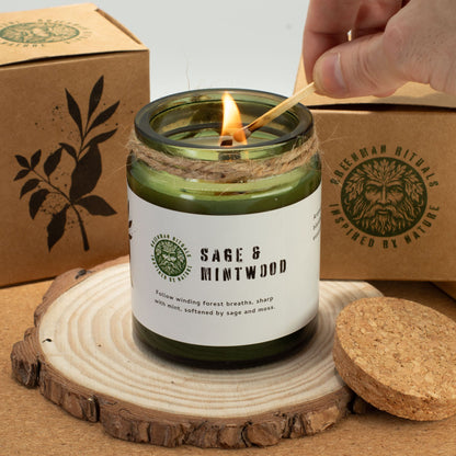 Greenman Woodwick Sojakerze – Zeder Zitrone