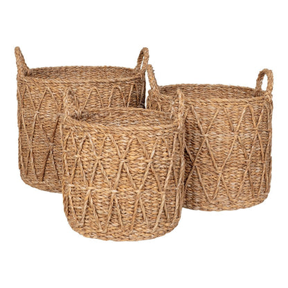 Manden van zeegras naturel set van 3