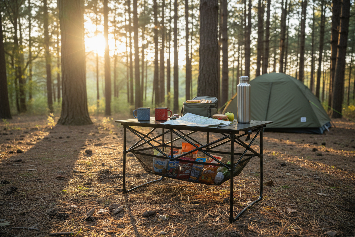 Campingtafel sfeerfoto