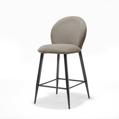 Barkruk in naturel met beige bekleding