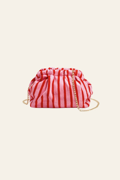 Crossbodytas met strepen, eenvoudig model, polyester, dagelijkse accessoires