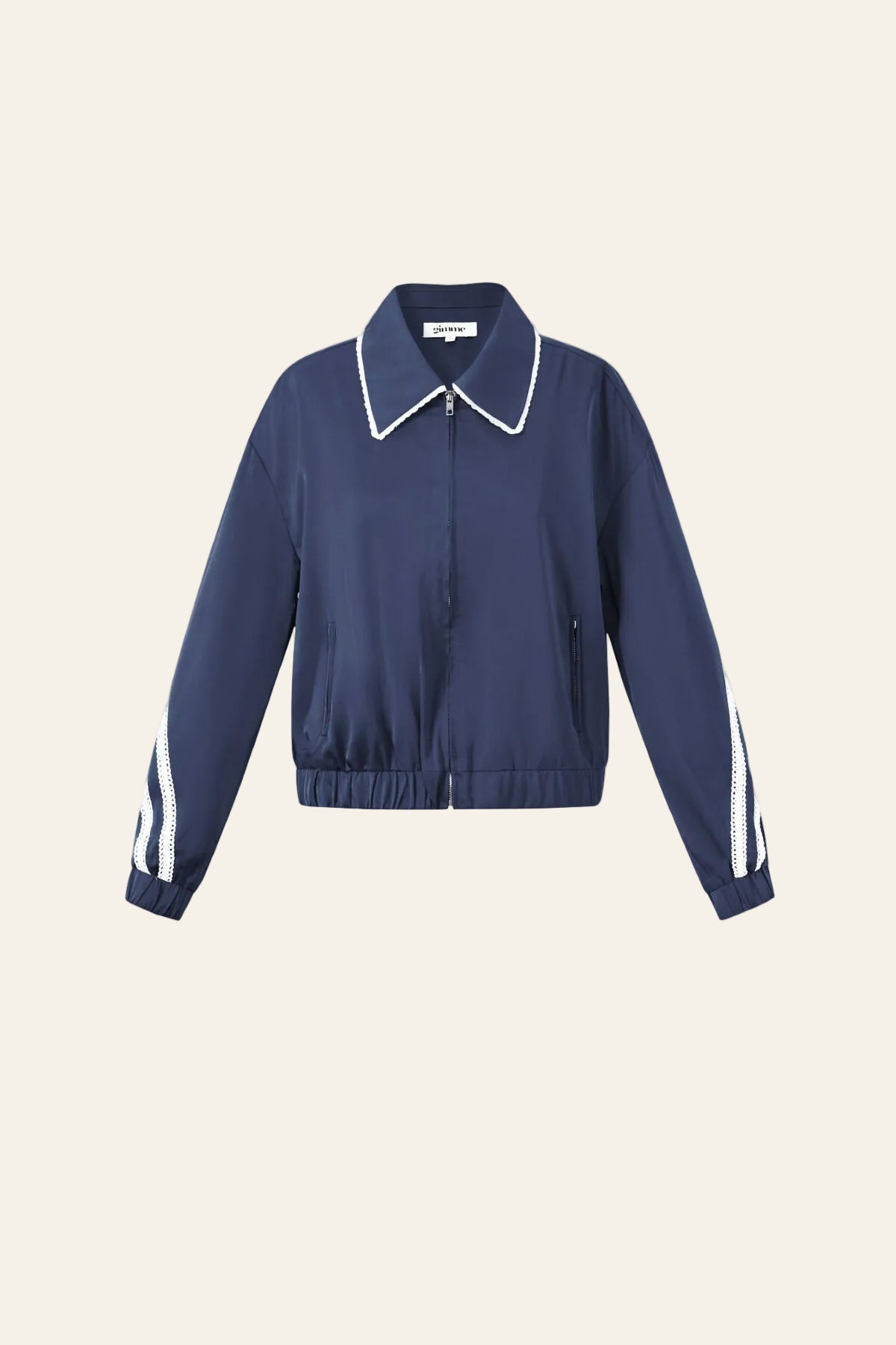 Geweven Polyestervezel Vrouwen Jas Sportief Kleurcontrast 2-delige Set