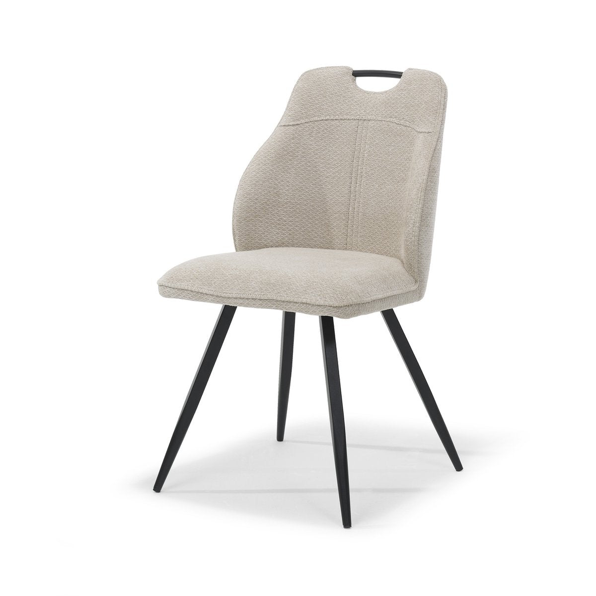 Comfortabele stoel in zwart met natural bekleding