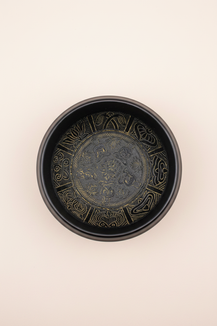 Dark Tibetan Singing Bowl Top View