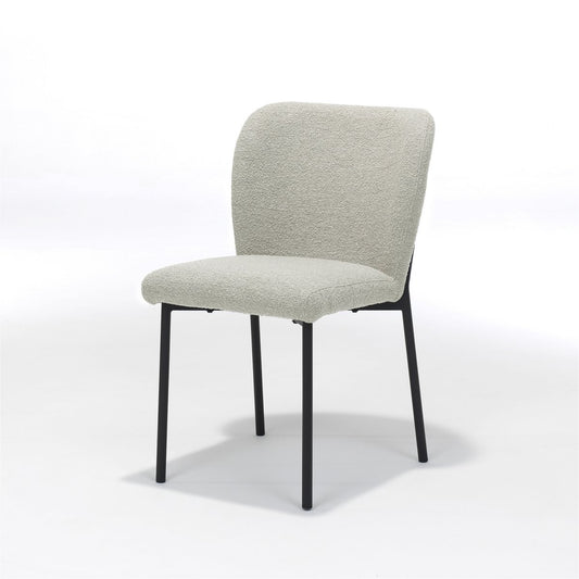 Comfortabele stoel Ventura in teddy ivory