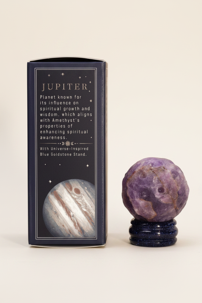 Jupiter Amethyst Crystal Sphere