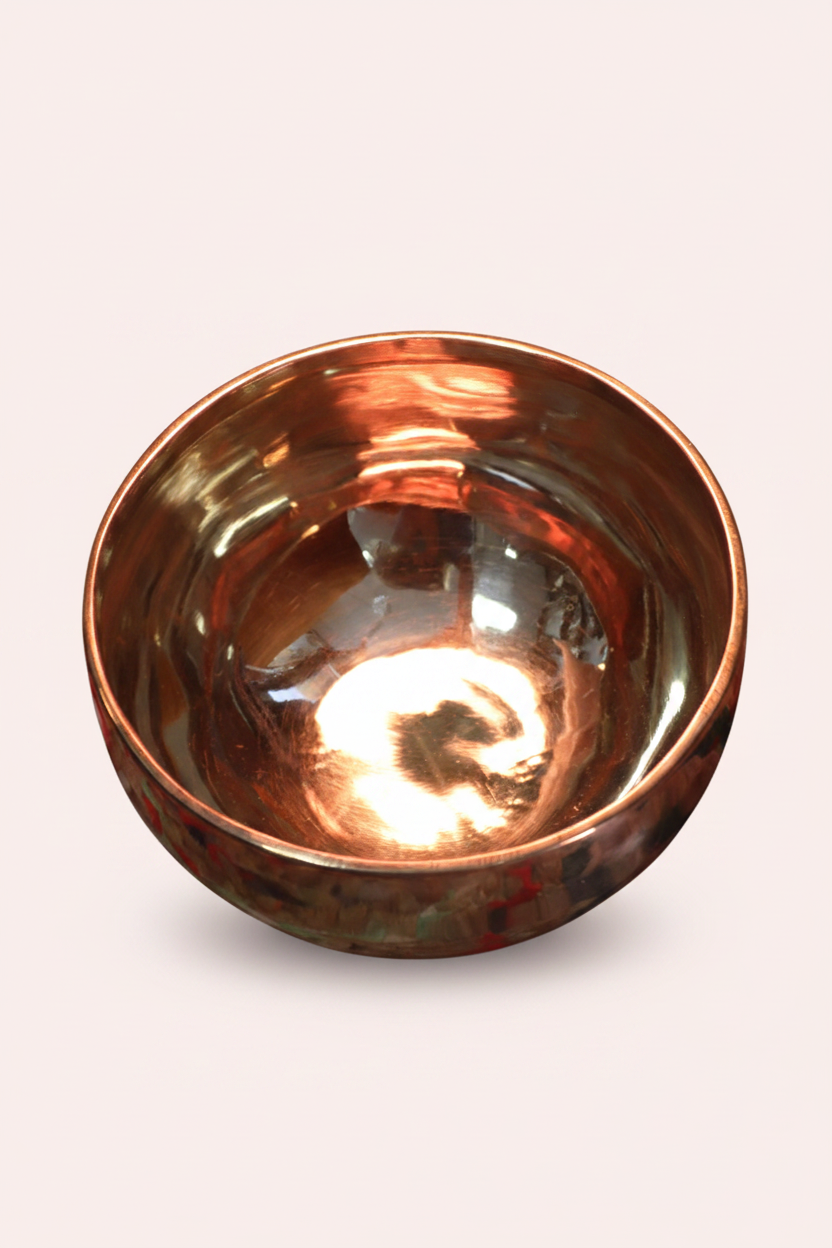Polished Copper Tibetan Singing Bowl