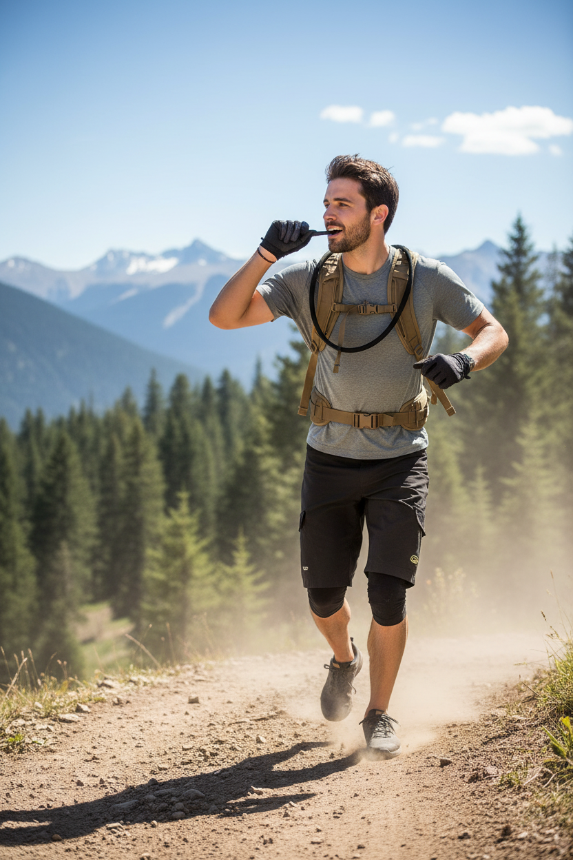 Tactical Hydration Backpack in gebruik
