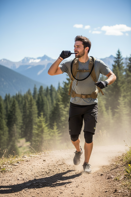 Tactical Hydration Backpack in gebruik