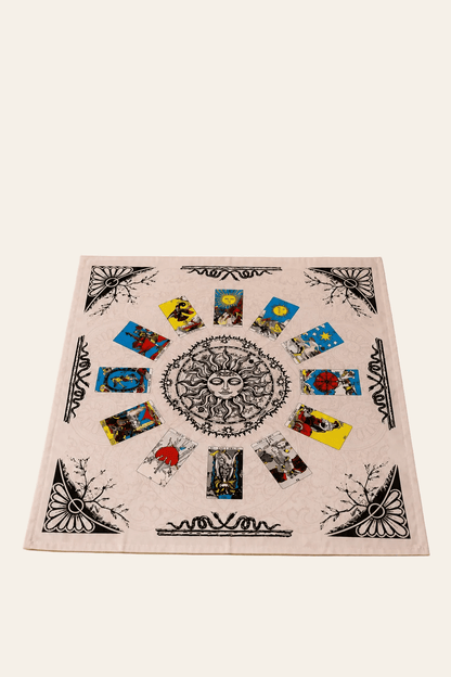 tarotdoek levensboom 75 x 75 cm voor tarot en orakelkaarten