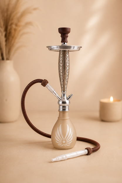 Elegante waterpijp shisha beige goud