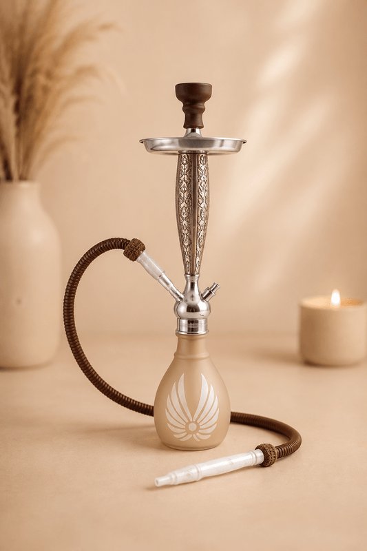 Elegante waterpijp shisha beige goud