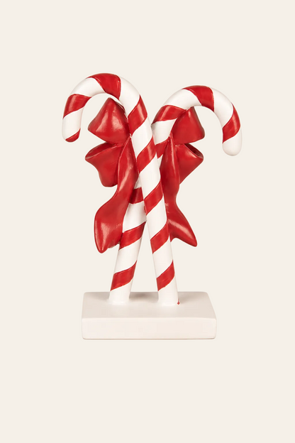 Kerstdecoratie beeld zuurstok 12x5x16 cm rood kunststof