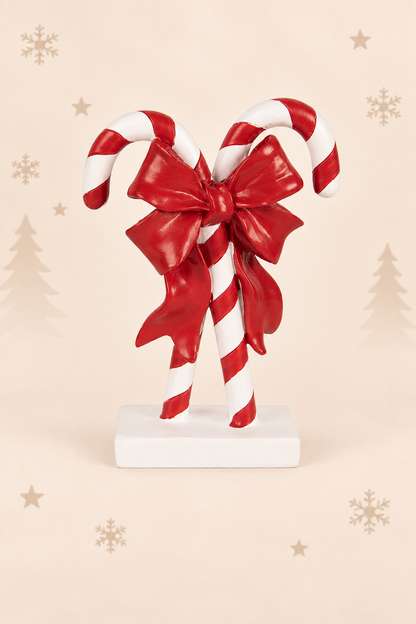 Kerstdecoratie beeld zuurstok 12x5x16 cm rood kunststof