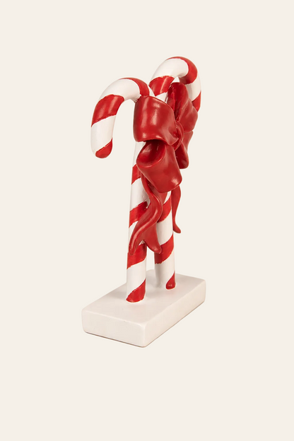 Kerstdecoratie beeld zuurstok 12x5x16 cm rood kunststof